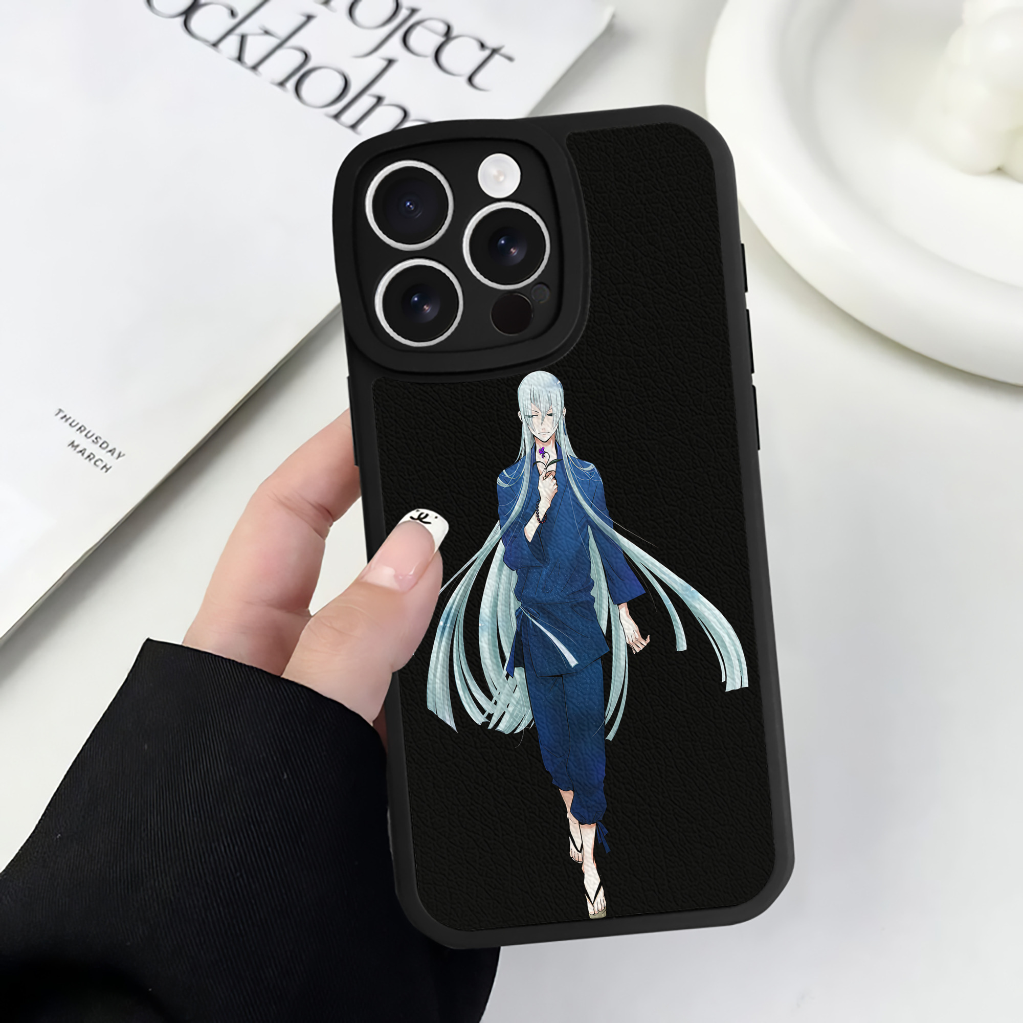 （画像用） 刀剣乱舞 Touken Ranbu 【iPhone 16シリーズ対応】シリコンスマホケース（レザー調） 材質：シリコン